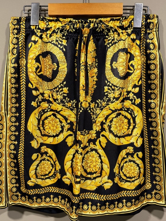 Versace Other - Versace Mens Black & Yellow Barocco printed Swim shorts